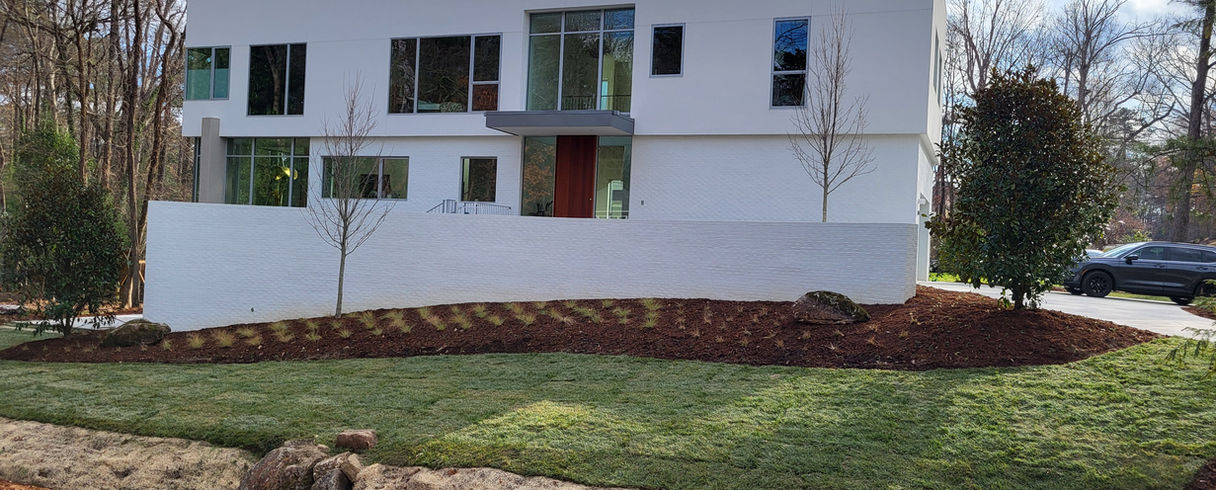 fescue sod day of installation durham north carolina, by celestial landscaping