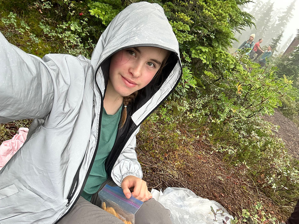 Lunch break! Everything was sooo wet... 