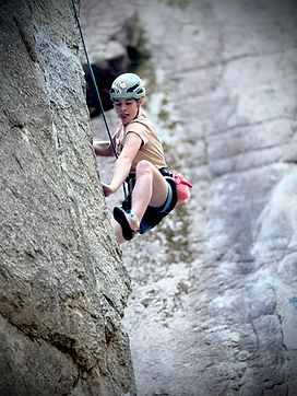 Squamish climbing, person climbing on granite rock, focused and training