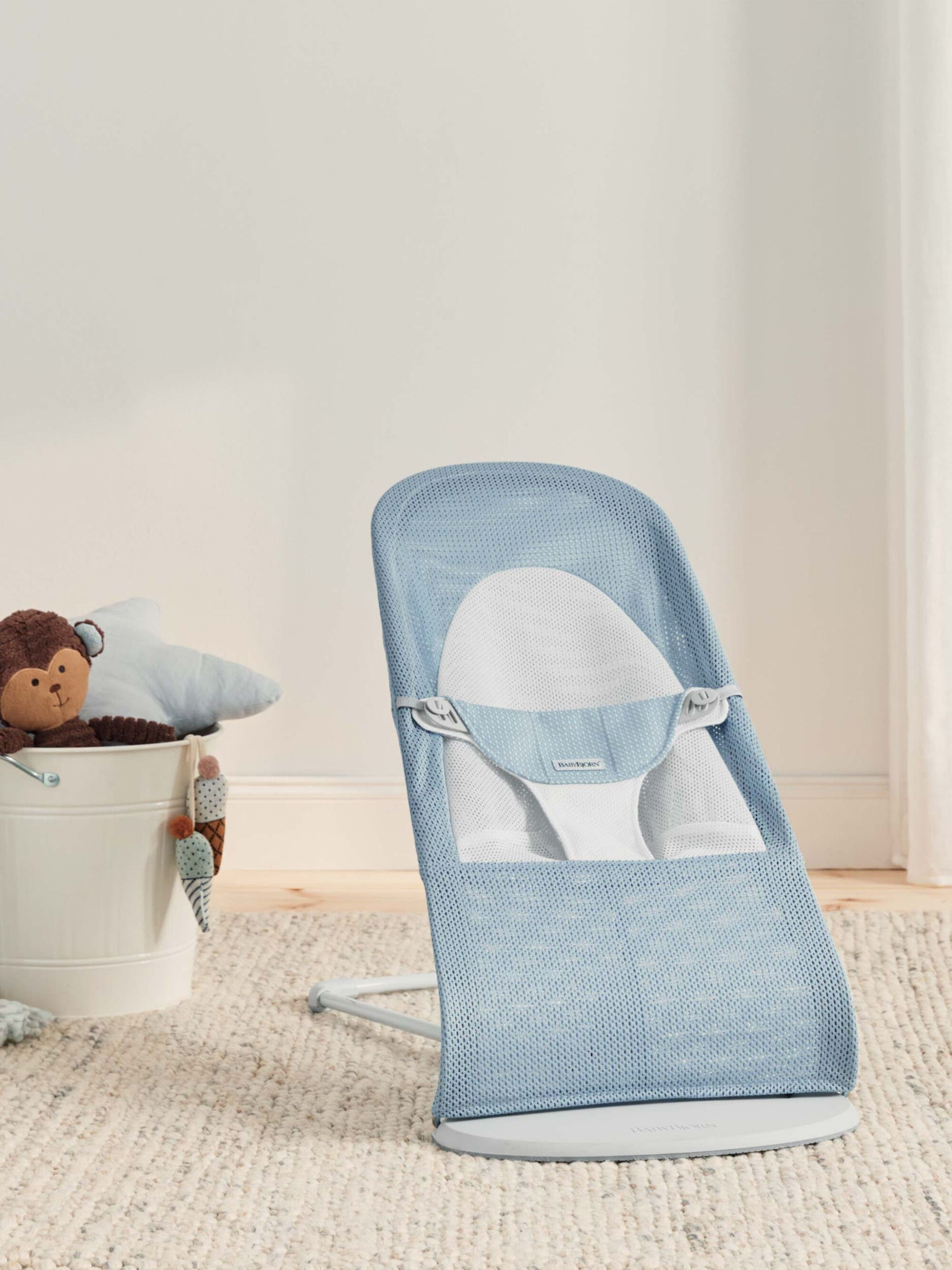 Baby Bjorn - Balansoar Balance Soft, Sky Blue/White, Mesh