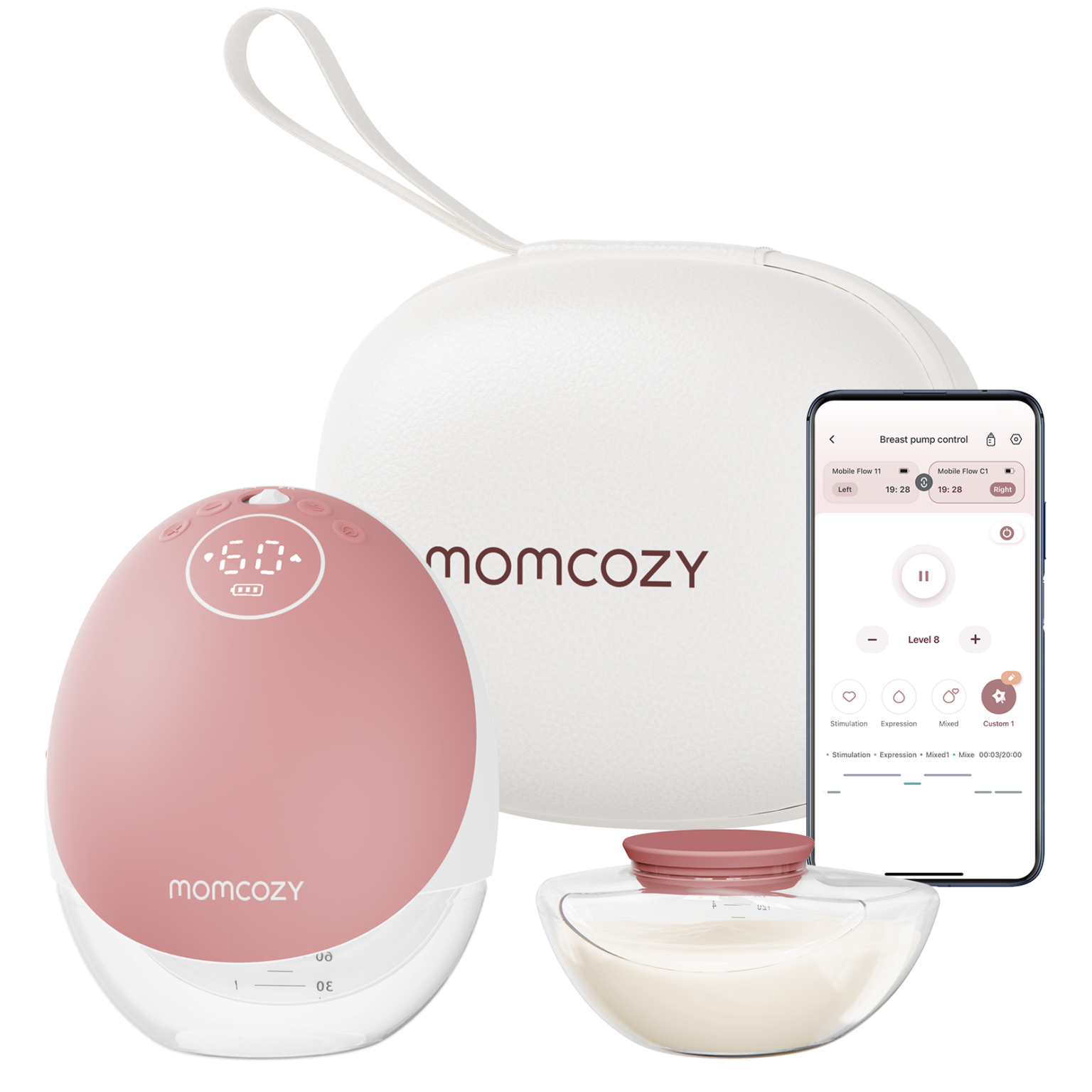 Pompa de san Portabila SINGLE- MOMCOZY MOBILE FLOW M9 Maxima Eficacitate Control