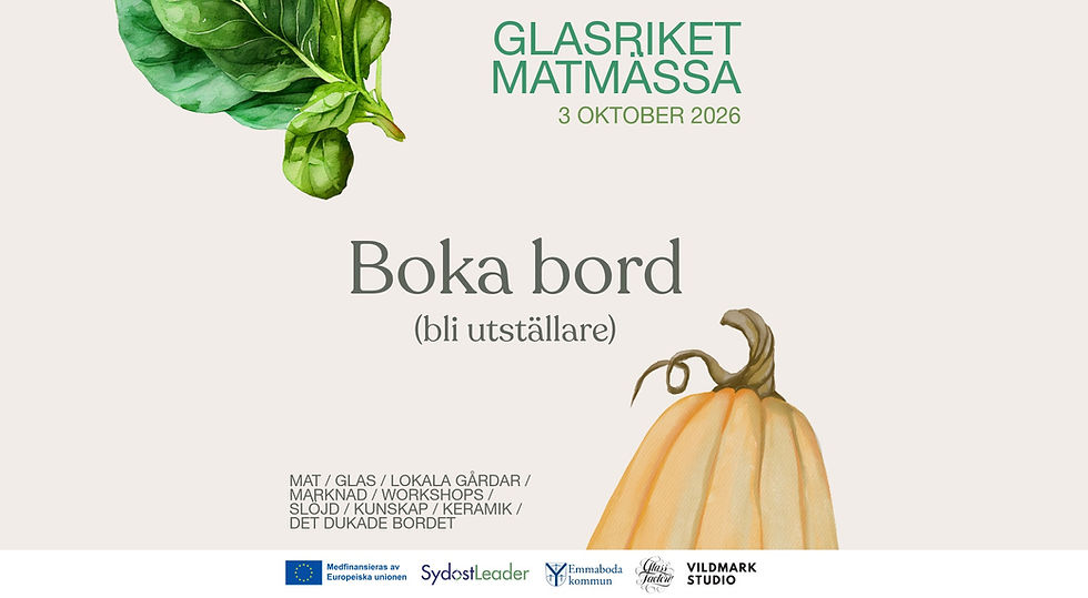 Boka bord - Glasriket Matmässa 2026 (Utställare)