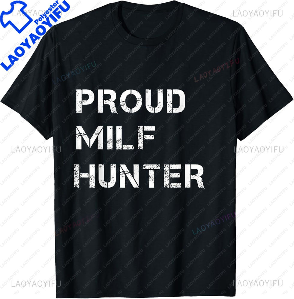 Miniatura: MILF Hunter | Funny Adult Humor Joke for Men Who Love Milfs T-Shirt Men Clothing