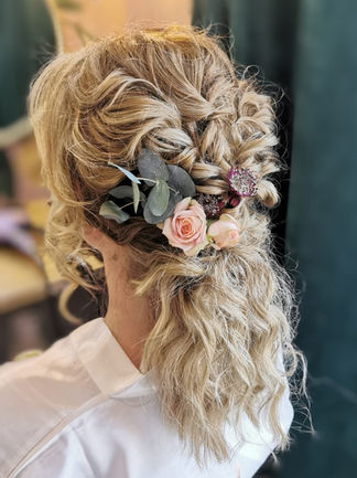 Jess's bridal braided twisted ponytail