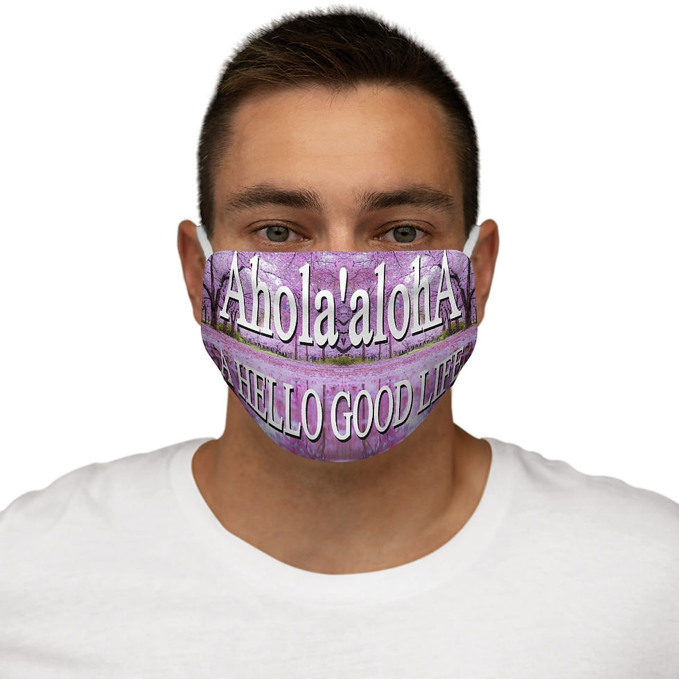 Thumbnail: Ahola'alohA A Hello Good Life 2 Snug-Fit Polyester Face Mask