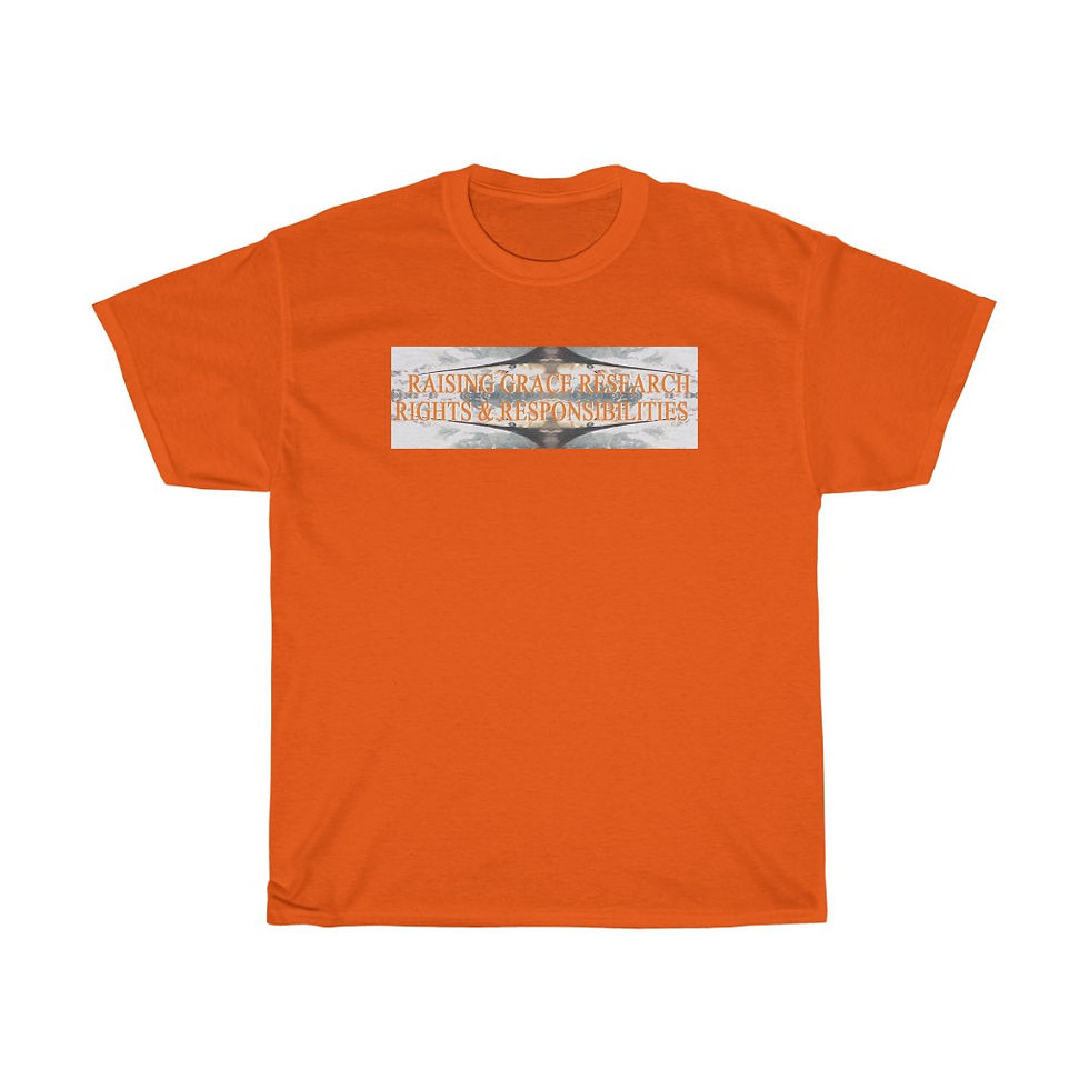 Thumbnail: Raising Grace Research Rights and Responsibilities  (o) Unisex Heavy Cotton Tee