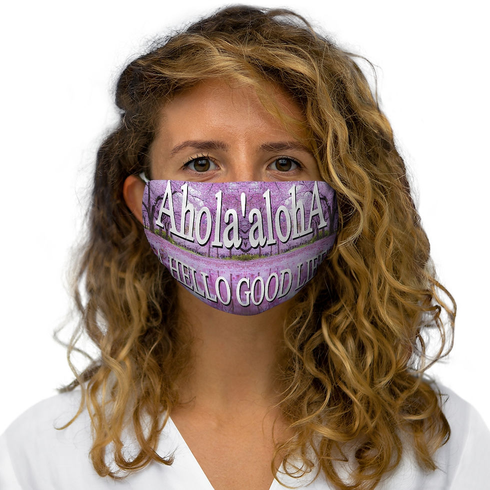 Thumbnail: Ahola'alohA A Hello Good Life 2 Snug-Fit Polyester Face Mask
