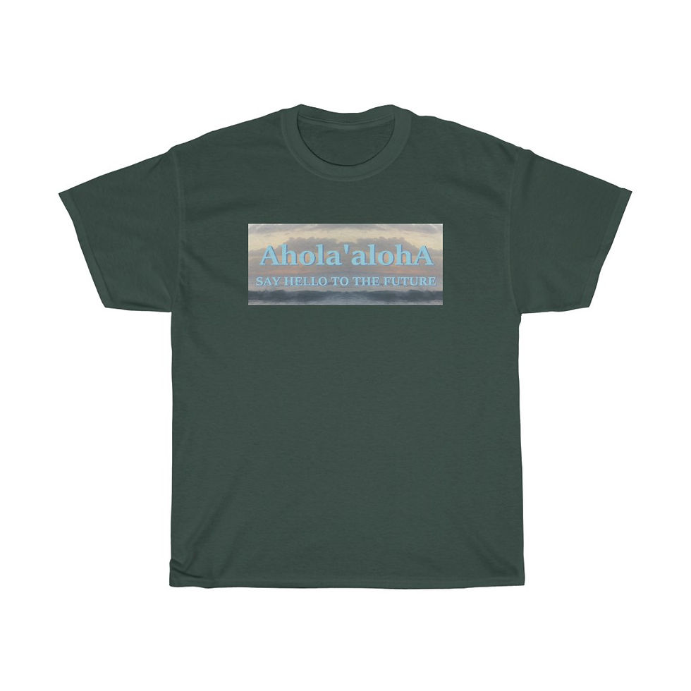 Thumbnail: Say Hello To The Future Ahola'alohA Unisex Heavy Cotton Tee