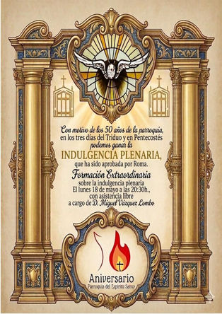 Formación sobre la Indulgencia Plenaria por el Triduo de Pentecostés, 28 de mayo