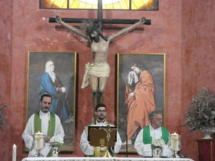 Primera misa celebrada por D. Pablo Bernal, nuevo vicario parroquial, 7 de septiembre