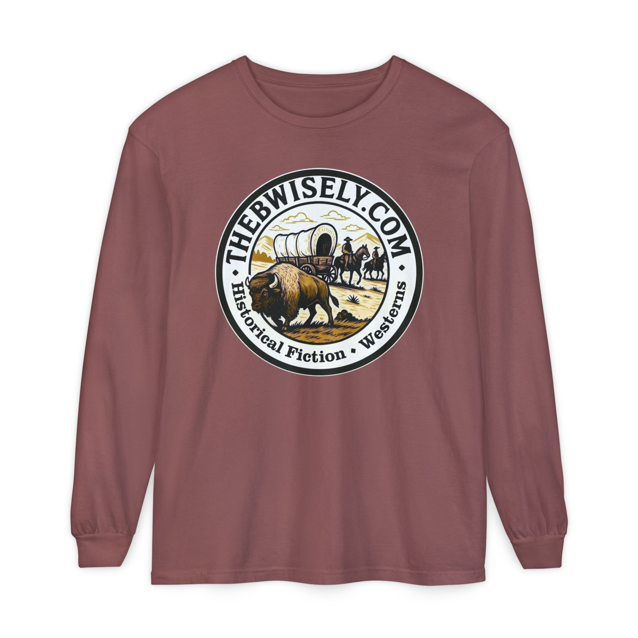 Vintage Western Logo Long Sleeve T-Shirt - Perfect for Adventurers