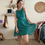 Thumbnail: Modcloth Green Polka Dot Dress