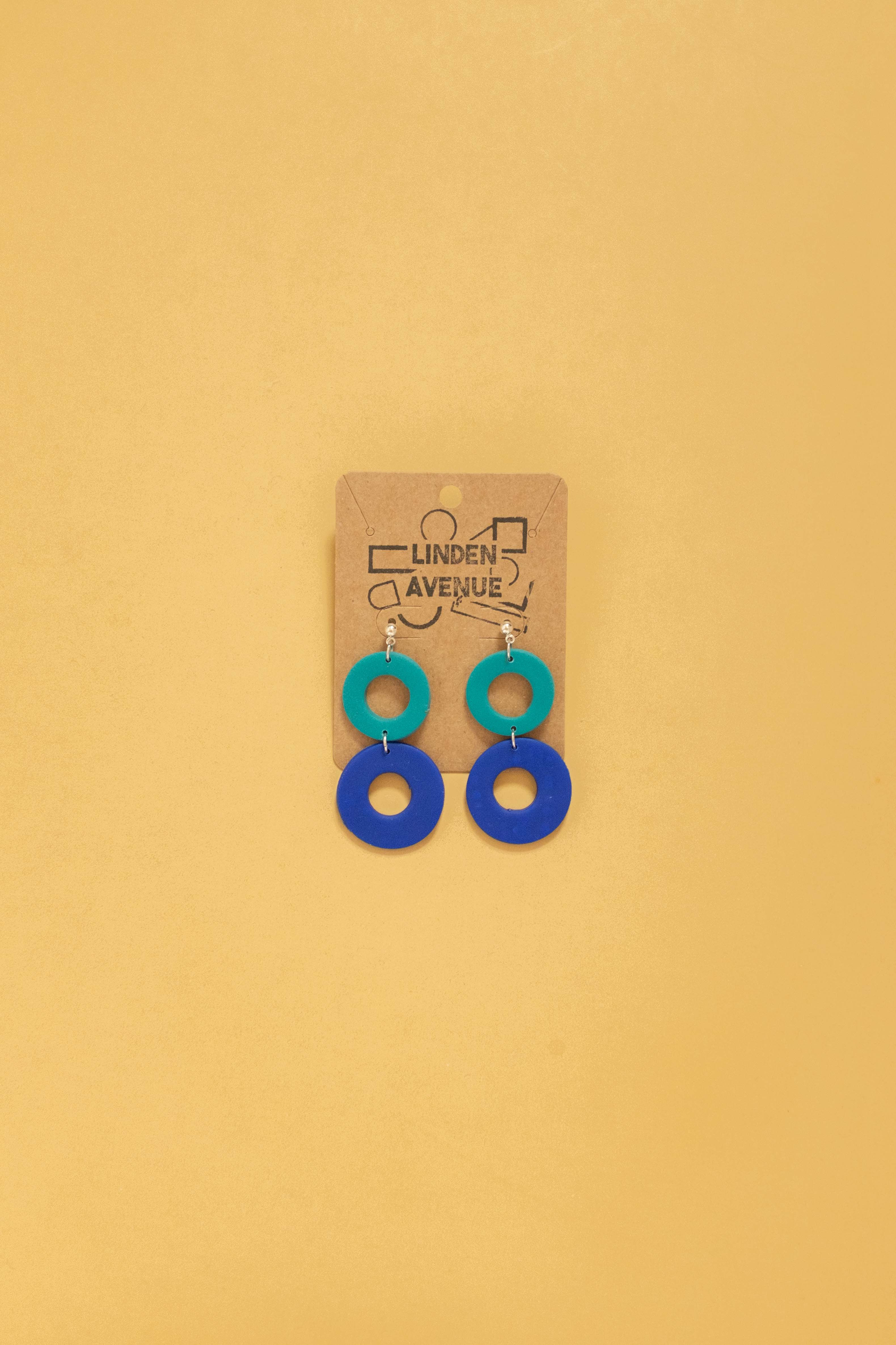 Double Circles in Teal and Royal Blue