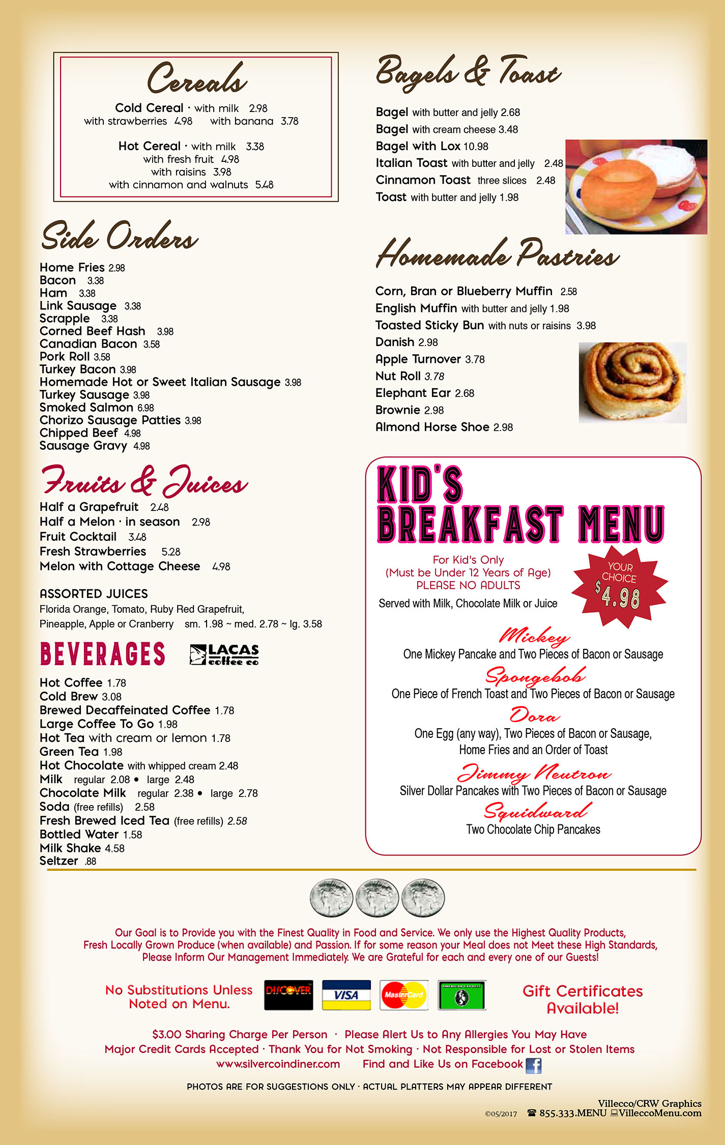 Silver Coin Diner Menus silver-coin-diner-menus