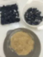 blueberry crumble top prep