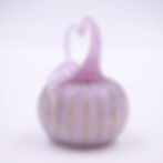 Thumbnail: Lavender Creme Sweetheart Glass Pumpkin