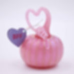 Thumbnail: Strawberry Creme Sweetheart Glass Pumpkin