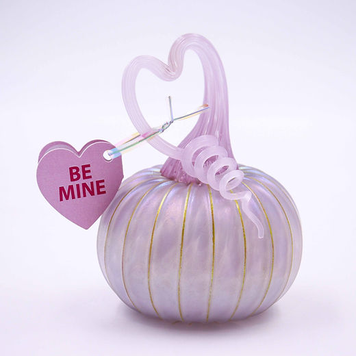 Lavender Creme Sweetheart Glass Pumpkin | Jack Pine Studio