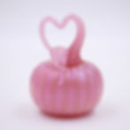 Thumbnail: Strawberry Creme Sweetheart Glass Pumpkin