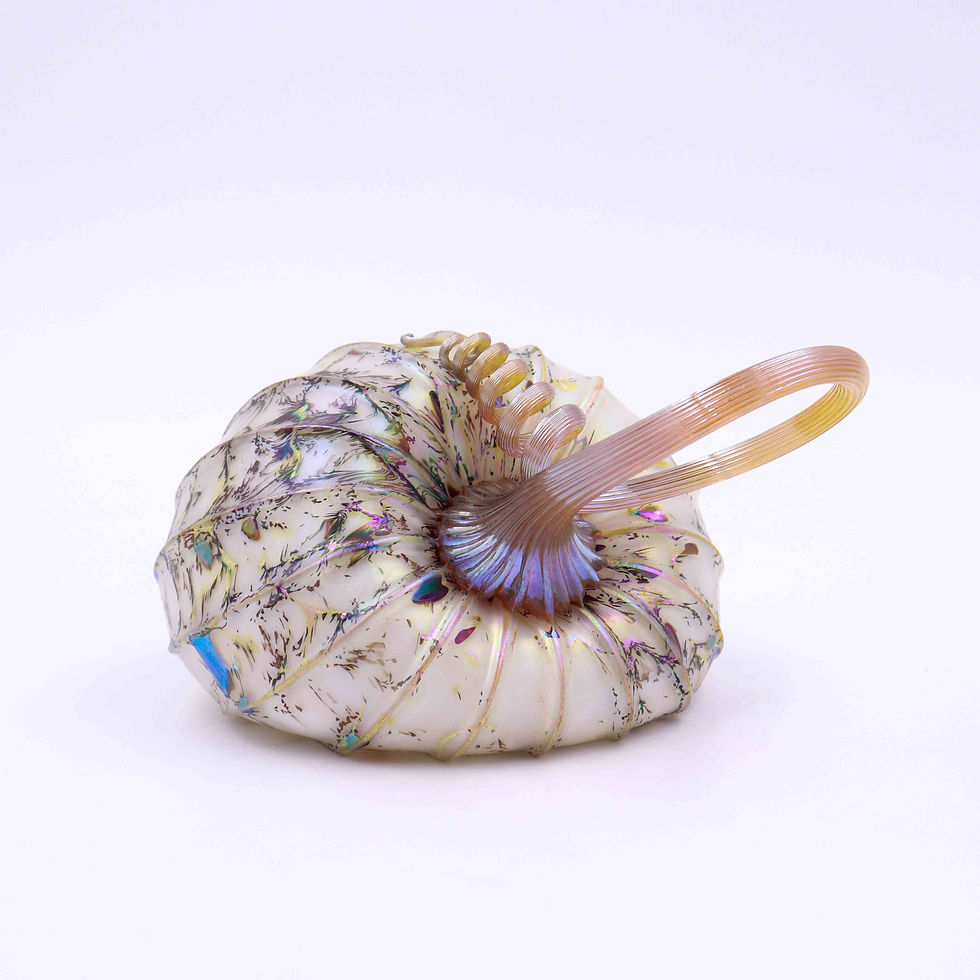 Ivory Lazy Glass Pumpkin