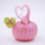 Thumbnail: Strawberry Creme Sweetheart Glass Pumpkin