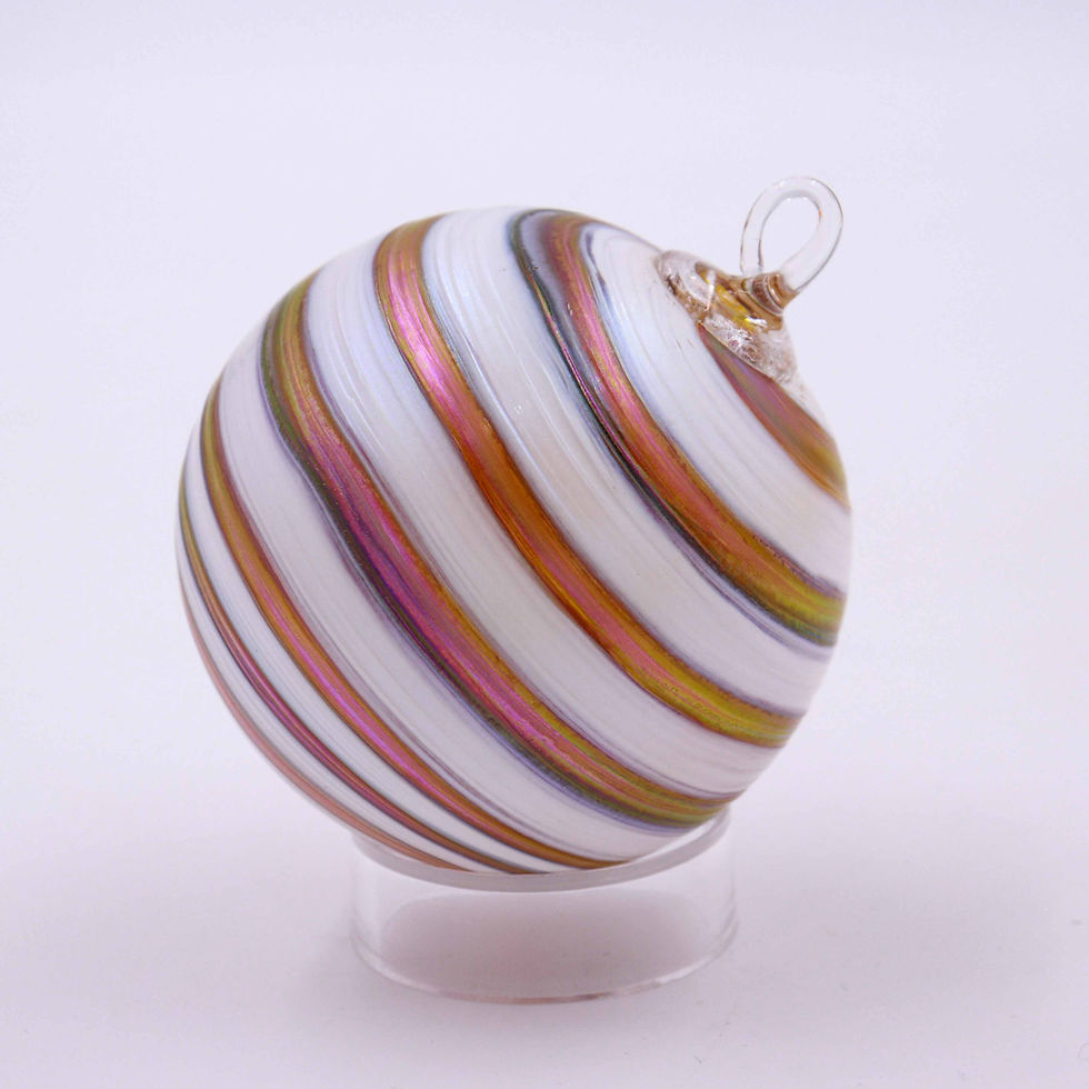 Thumbnail: Noel Golden Spiral Glass Ornament