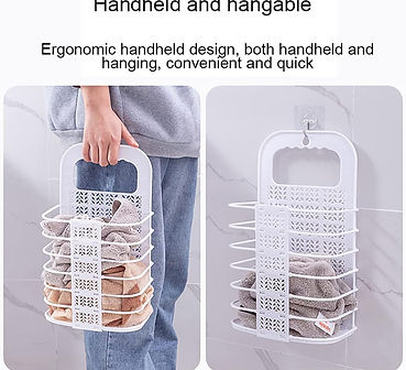 DIKSULWall-Mounted Mesh Laundry Basket
