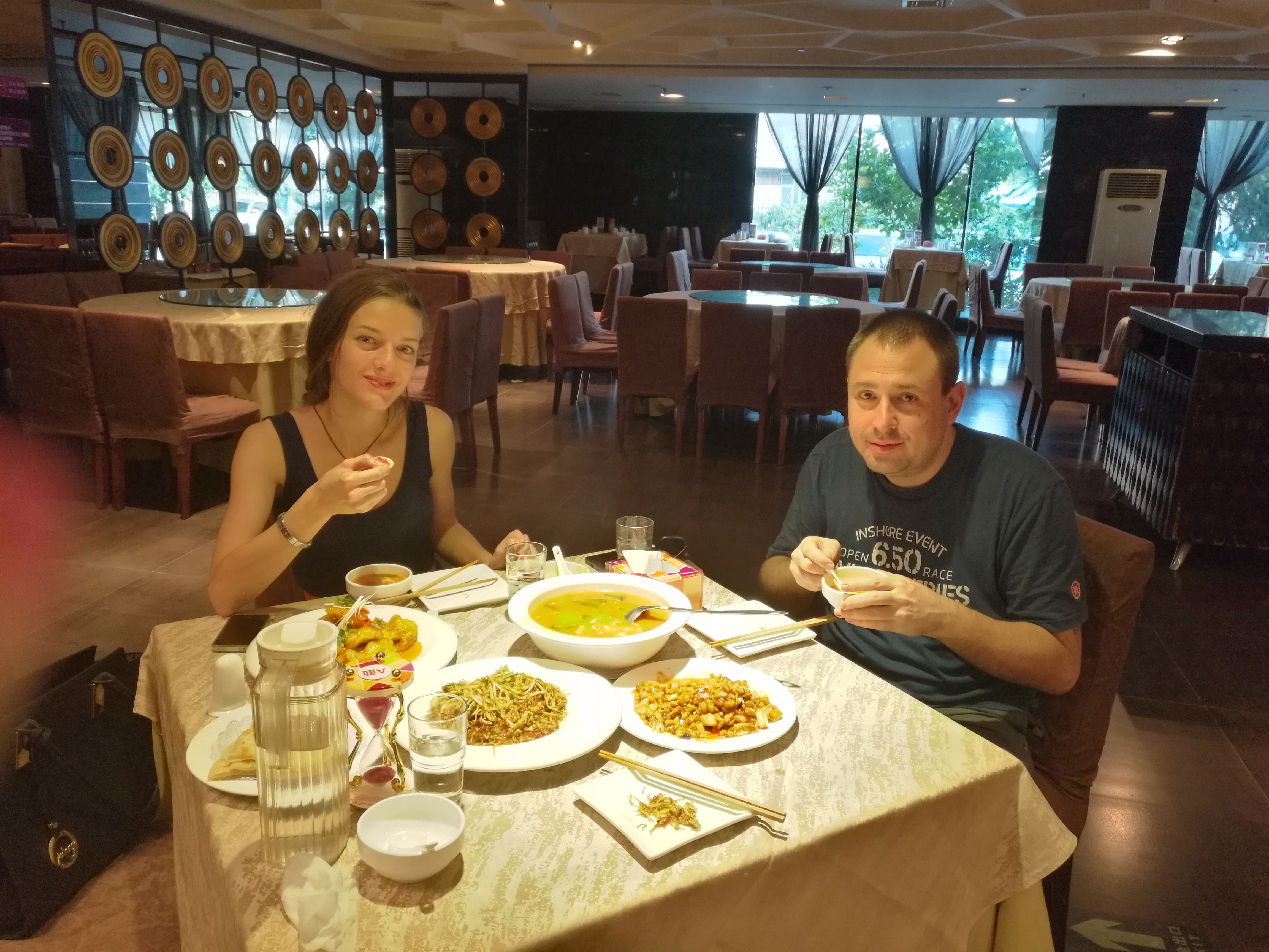 In the restaurant