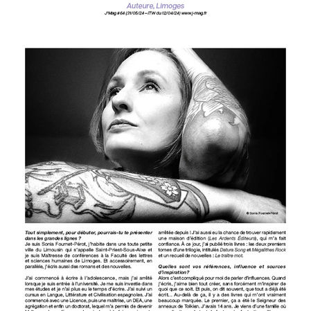 Sonia Fournet-Pérot (Auteur de science-fiction) de Limoges