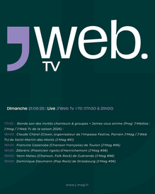Logo J'Web TV avec programme du live pour j'web tv replay