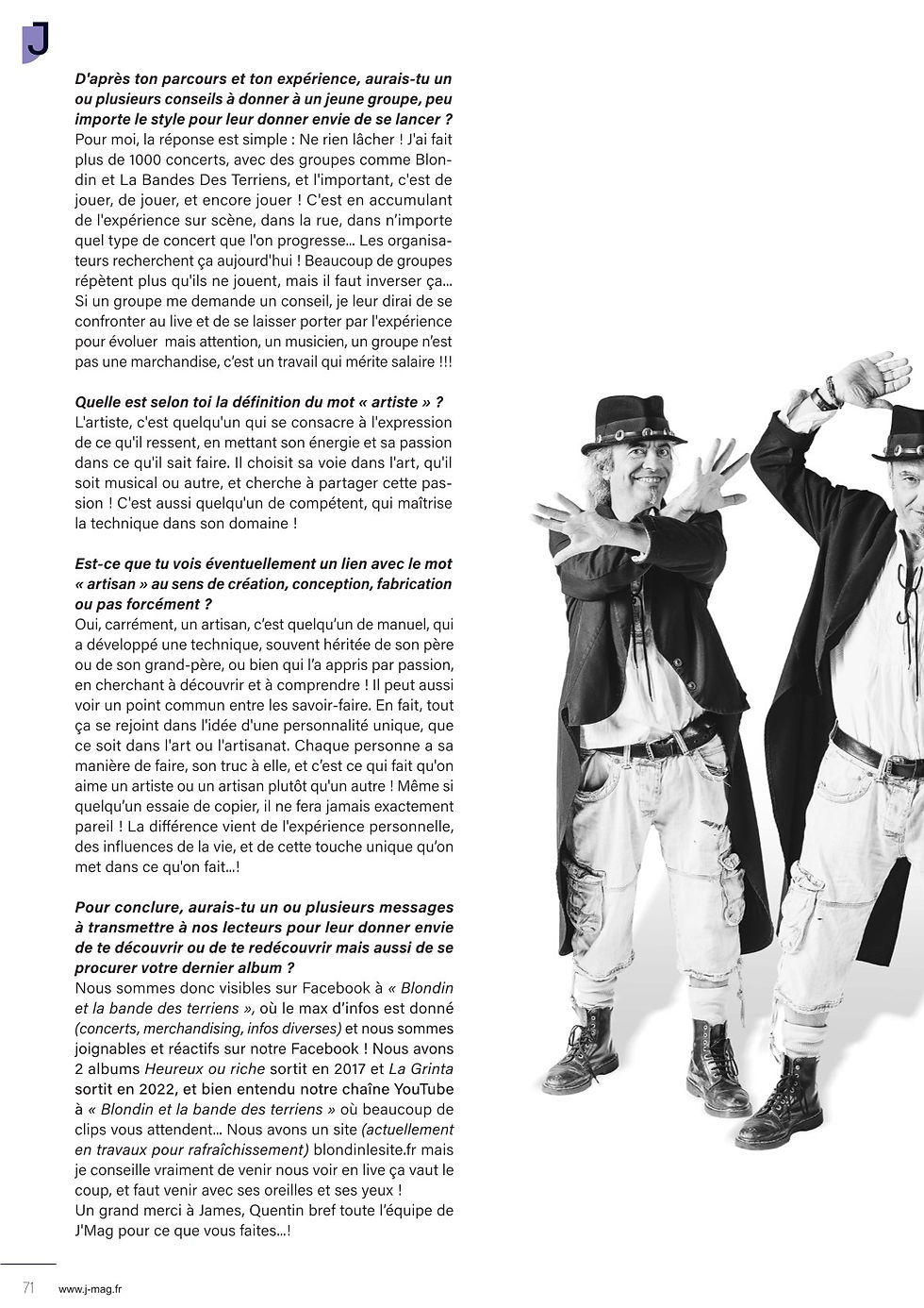 Blondin et la Bande des terriens