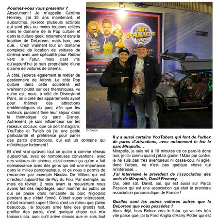 Gérôme Henriey pour DeLorean Experience de Paris