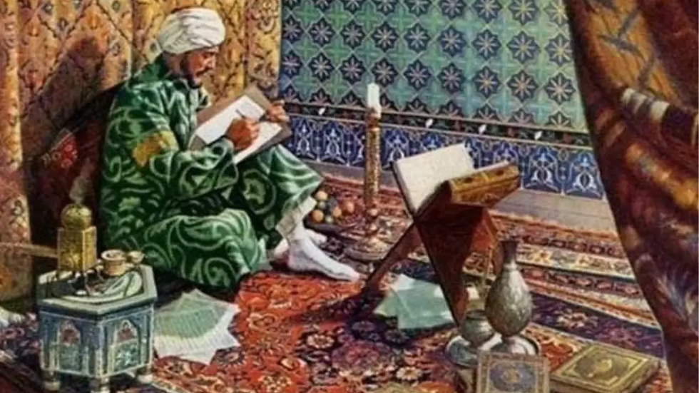 Osmanlı'da yer alan bir tarihçi vakanüvis görseli.