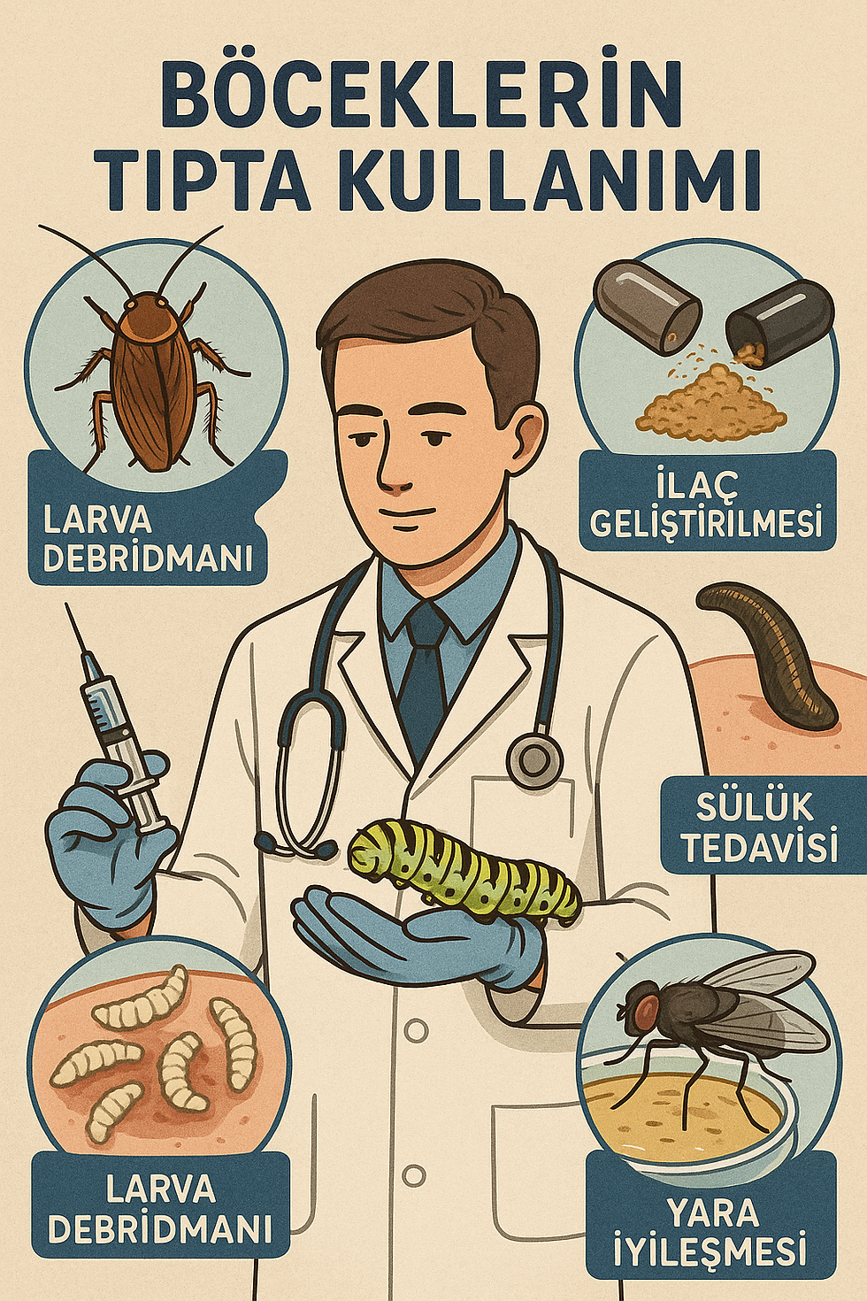 Böceklerin tıpta kullanımı.