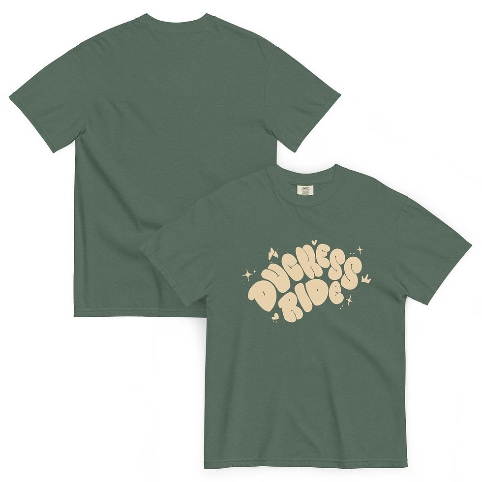 Thumbnail: Duchess Ride Bubble Letters Heavyweight T-shirt