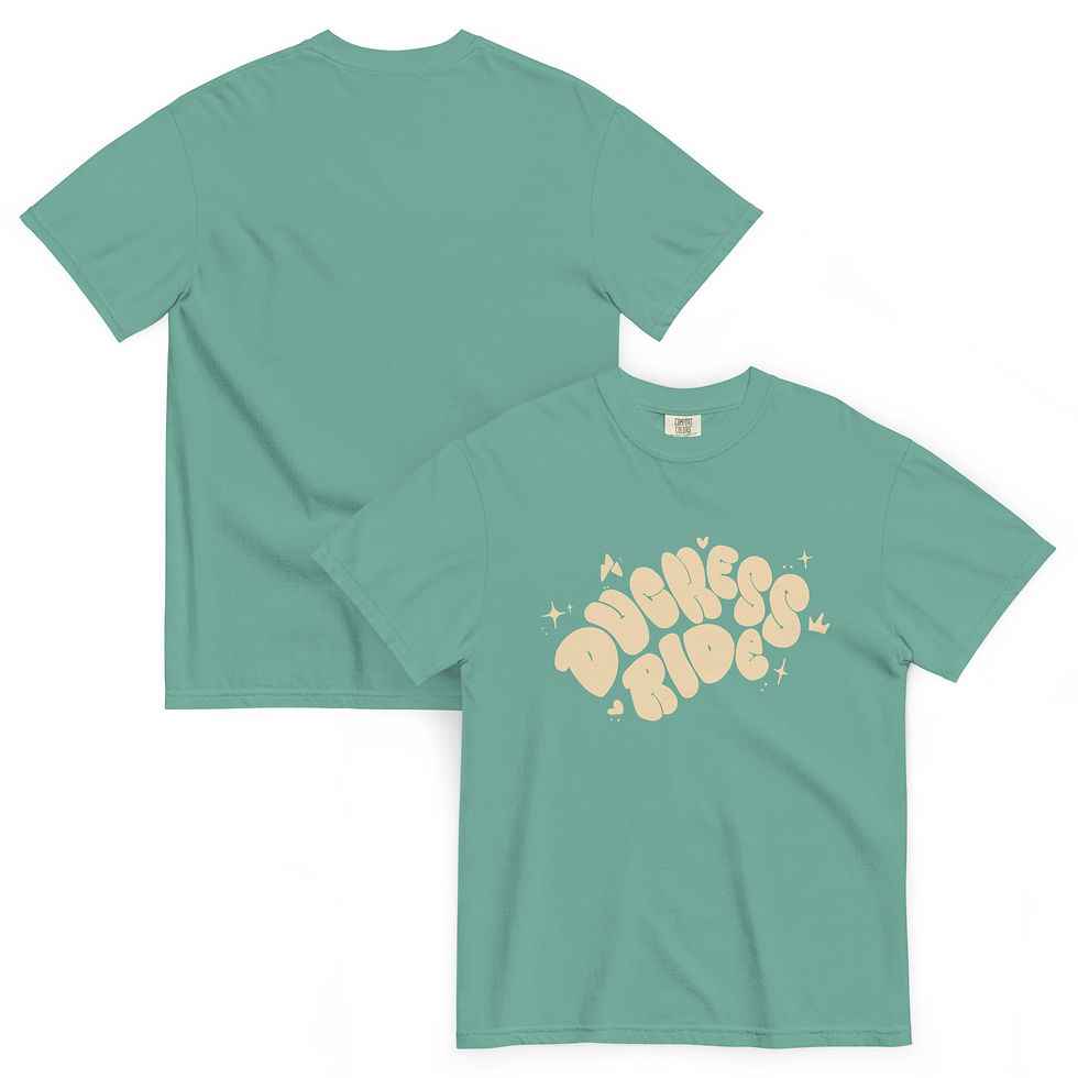 Thumbnail: Duchess Ride Bubble Letters Heavyweight T-shirt