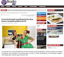 Divulgação curso Profissão palhaç@, no site Brasília Pop (07/11/016) 