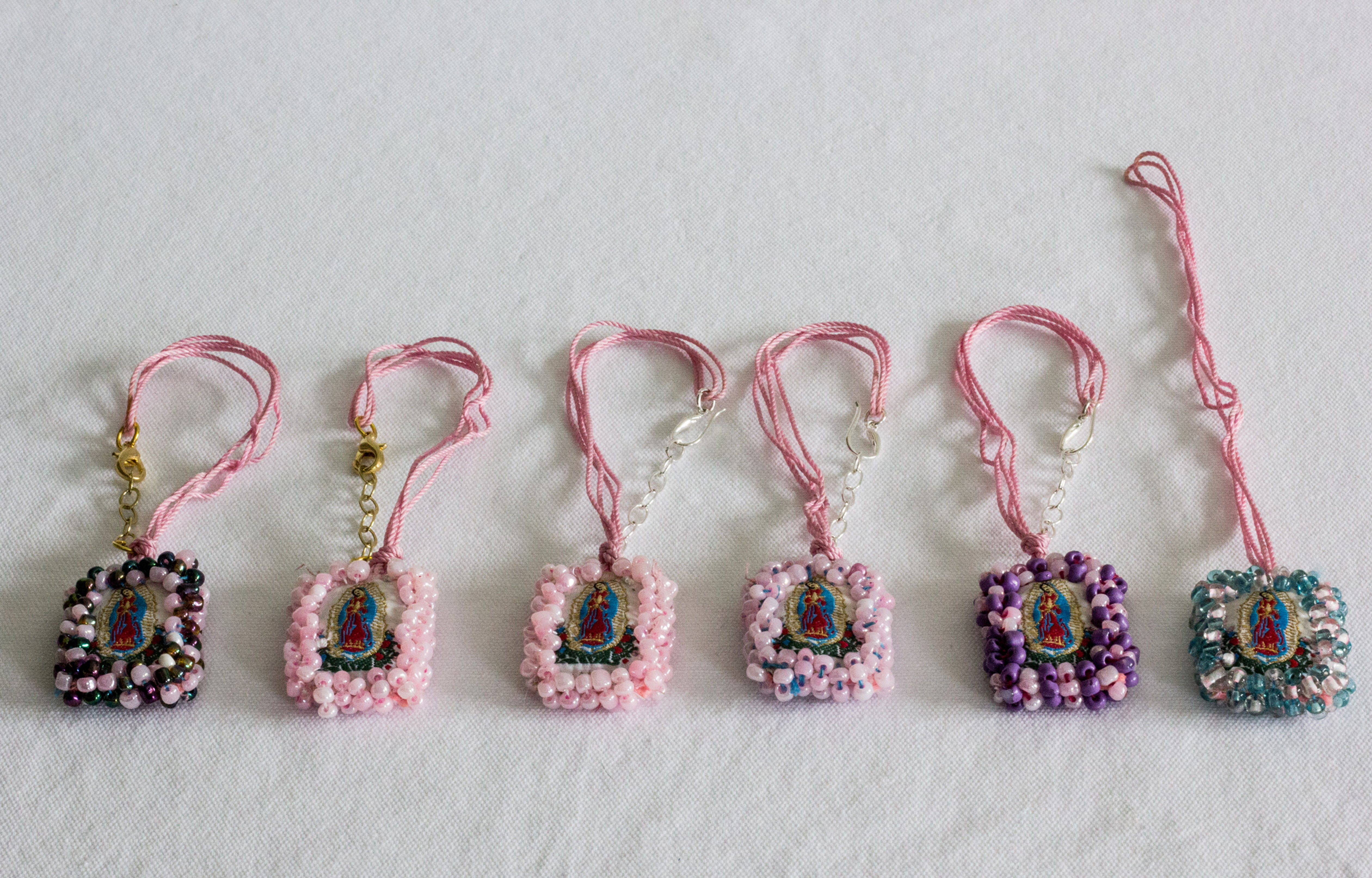 Pink Thread Bracelets with Clasp