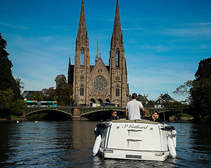 Eglise Saint-Paul de Strasbourg en bateau