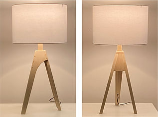 Lampe de table en érable blanc