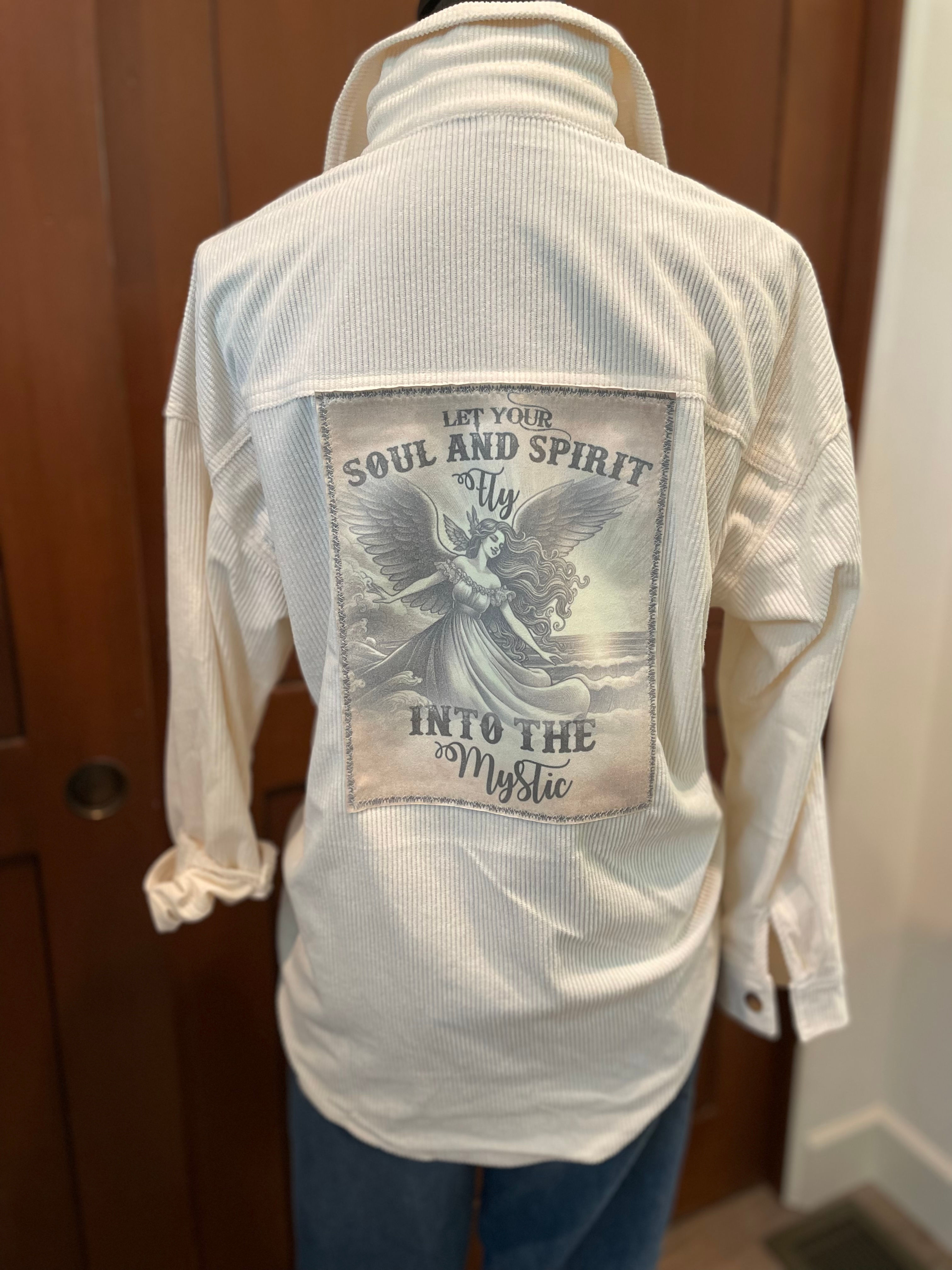 In Store Only * NEW Graphic Corduroy Shirt/Shacket - Into the Mystic (S)