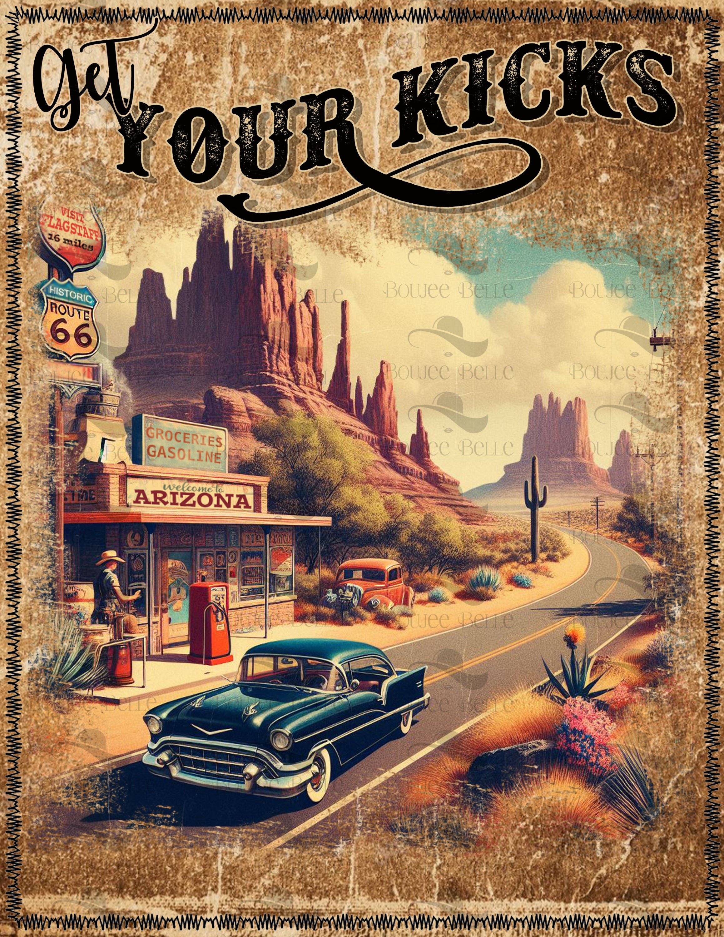 Graphic Patch - Get Your Kicks 8x10.5