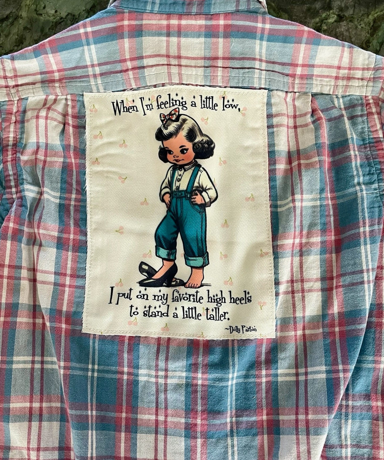 In store only * Graphic Flannel, Upcycled - Stand a Little Taller (XL)