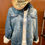 Thumbnail: In store Only * Graphic Denim Jacket, Upcycled - Rock Your Gypsy Soul DBL (S)