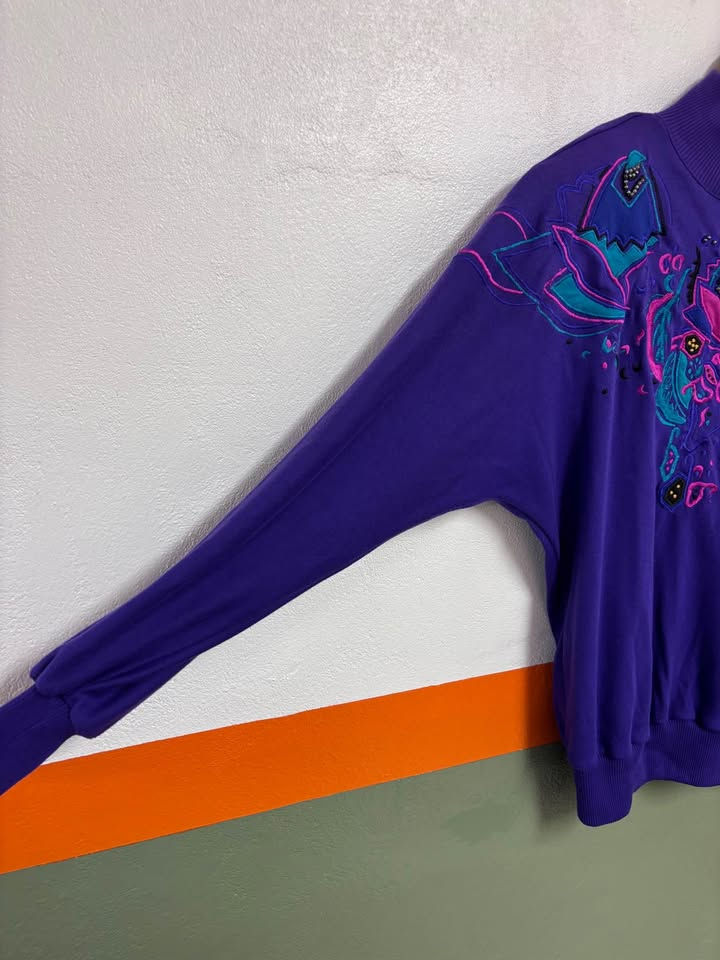 Thumbnail: Purple Stephanie 90s Grandma Sweater