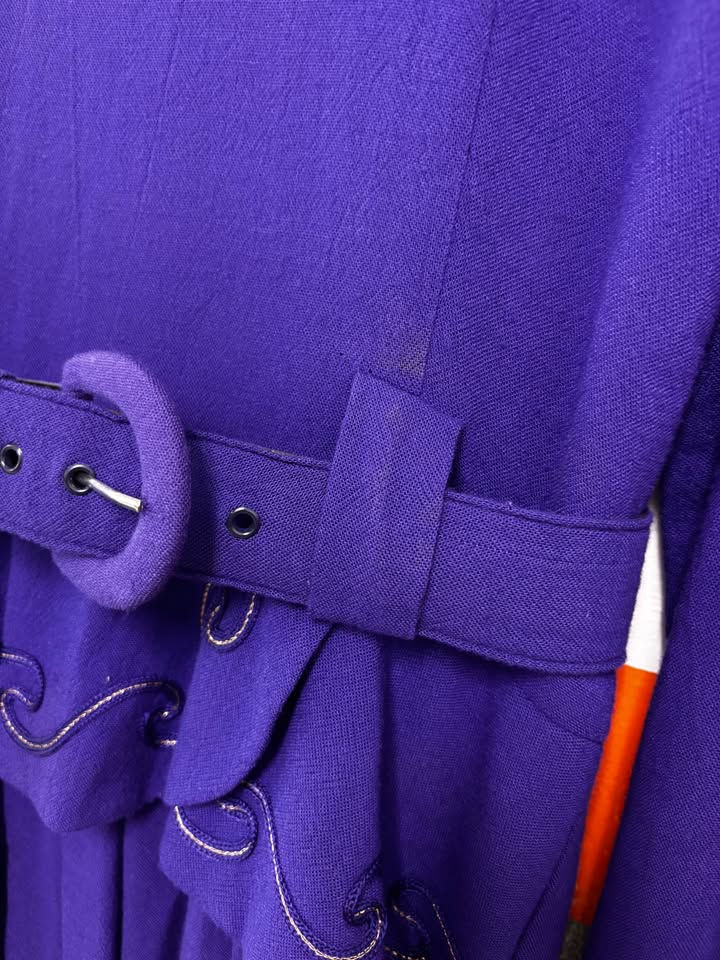 Thumbnail: Vintage Modest Purple Dress