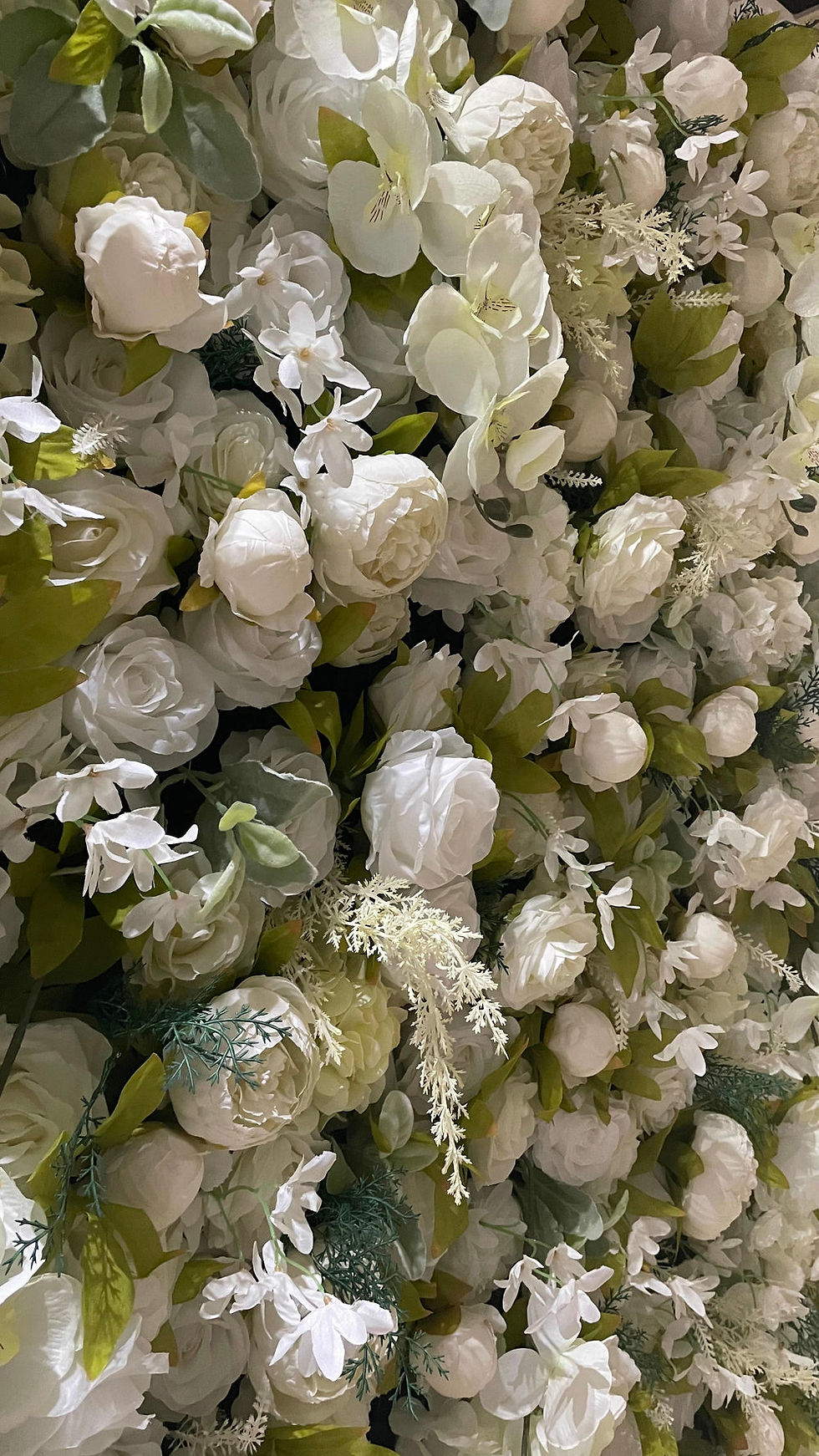 Thumbnail: White floral backdrop wall 8ft x 8ft