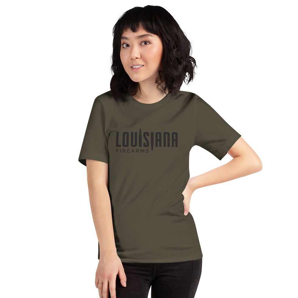 Thumbnail: Louisiana Firearms Military Green Logo T-shirt