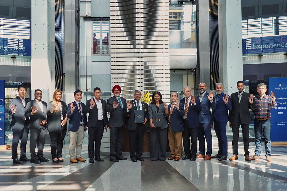 Dato’ Dr. Prakash Rao seals a partnership with CEO of Prince Court Medical Centre, Dr. Shuba Srinivasan, as the first private hospital in Klang Valley to provide subsidized treatment and screening for Prostate Cancer.