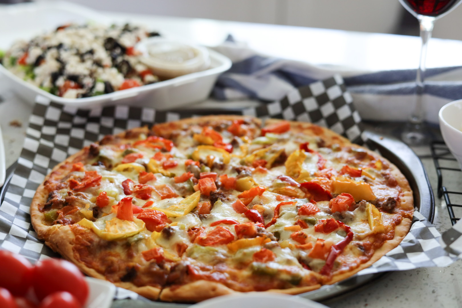 Arranged Food and Objects